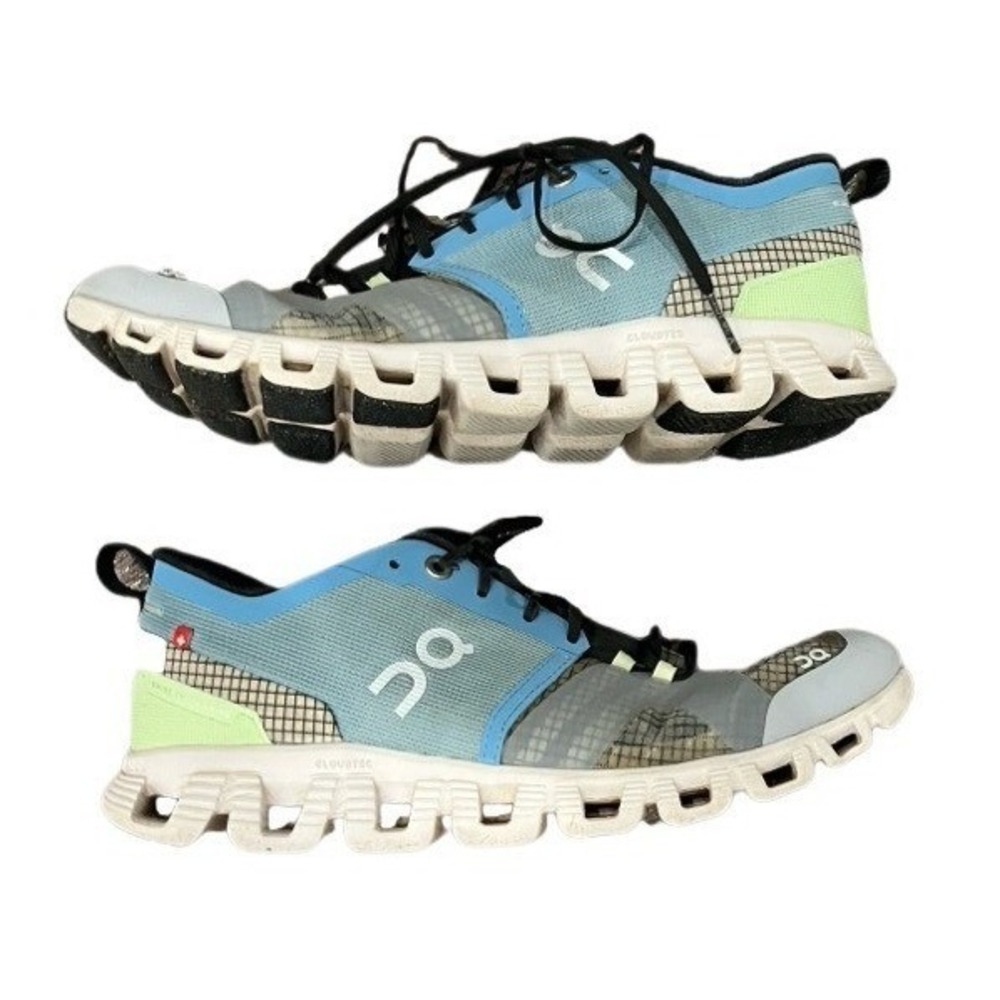 On Running Cloud X Shift Running Shoes Niagra White Blue Women's Size 8 CloudTec